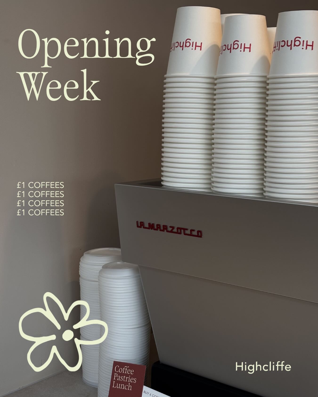 Our cafe opens tomorrow! To celebrate, we’ll be serving £1 coffees all week. 

We can’t wait to see 