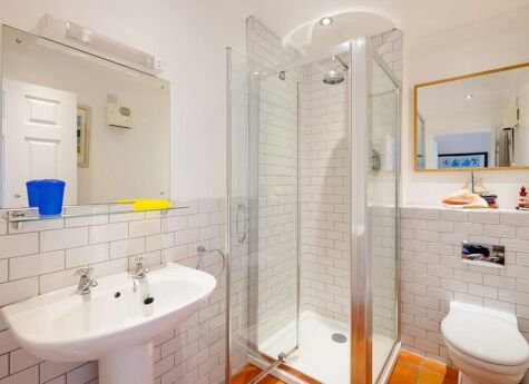 The shower room at Samson, a Highcliffe Holidays cottage in Polzeath, Cornwall.