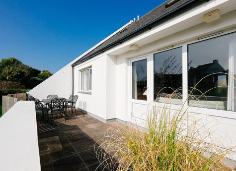 The private patio area of Seaward, one of Highcliffe Holidays' holiday cottages in north Cornwall, near Polzeath.