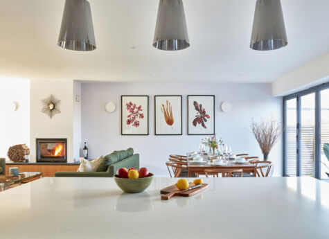 Bright open plan kitchen