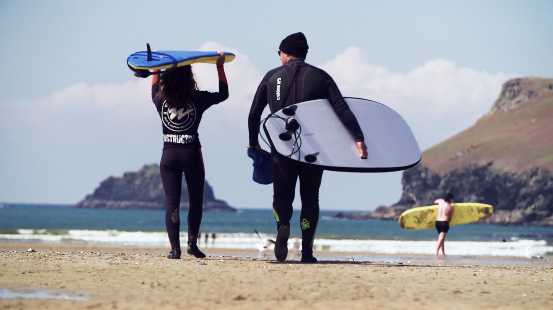 Surfing at Polzeath