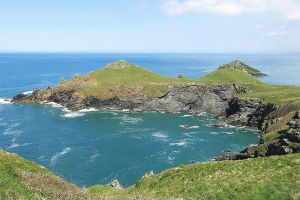 The rocky coastline around the Rumps in north Cornwall.